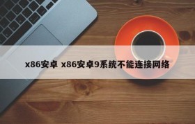 x86安卓 x86安卓9系统不能连接网络