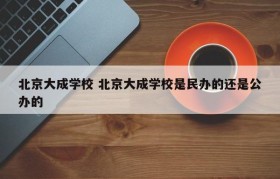 北京大成学校 北京大成学校是民办的还是公办的