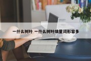 一什么树叶 一什么树叶填量词形容多